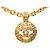 Chanel Vintage Coco Mark Chain Necklace Golden