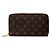 Louis Vuitton Monogram Zippy Organizer Long Wallet Brown
