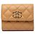 Carteira Compacta Chanel Coco Mark Marrom Bege