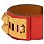 Hermès Bracciale con charm Hermes Collier de Chien Disco Faubourg Rosso Arancione - vista 4