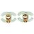 Pendientes de clip Chanel Coco Mark Dorado Verde - vista 2