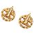 Chanel Coco Mark Round Twist Design Ohrringe Golden - Ansicht 2