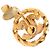 Chanel Coco Mark Round Twist Design Ohrringe Golden - Ansicht 3