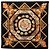 Hermès Lenço Hermes Carre 90 Rocaille Seashell Preto Multicor