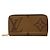 Louis Vuitton Monogram Giant Reverse Zippy Wallet Brown