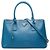 Borsa a mano/Borsa a tracolla Prada Galleria con placca logo triangolare Blu