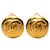 Chanel Coco Mark Vintage Runde Ohrringe Golden
