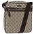 Gucci Messenger Bag mit Front-Reißverschluss aus GG coated Canvas Small Beige