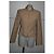 Pinko Diamond Print Cotton Zip-Up Jacket Brown Beige - view 2