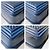 Chanel New Medium Boy Bag Blau Chevron gestepptes Lammleder - Ansicht 6