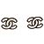 Orecchini a bottone Chanel B24A Coco Mark Nero D'oro