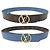 NEU LOUIS VUITTON LV CIRCLE WENDELGÜRTEL LEINWAND & LEDER 85 BLAU
