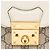 Borsa a tracolla piccola Gucci GG Supreme Padlock Saddle Marrone Beige - vista 9