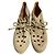 Autre Marque Chaussures en cuir daim perforé Robert Clergerie Beige - vue 3