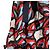 Blusa Off-Shoulder Trasparente Stampata PINKO Rosso - vista 3
