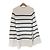 Autre Marque Noble Border Knit Sweater White