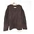 Autre Marque Babylone Cable V-Neck Wool Pullover Brown