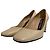 Autre Marque Sergio Rossi Leder-Pumps mit eckiger Kappe Beige