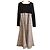 Autre Marque MERCURYDUO Docking-Kleid aus transparentem Karomuster-Strick Braun Pink