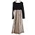 Autre Marque MERCURYDUO Docking-Kleid aus transparentem Karomuster-Strick Braun Pink - Ansicht 2