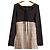 Autre Marque MERCURYDUO Docking-Kleid aus transparentem Karomuster-Strick Braun Pink - Ansicht 6