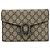 Pochette da polso Gucci Dionysus in canvas GG rivestito e pelle Marrone