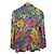 LEONARD Flower Print Silk Denim Jacket Multiple colors - view 2