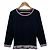 Autre Marque TO BE CHIC Pullover de malha de manga comprida Azul Azul marinho