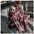 Autre Marque B omnivore BLOCK CHECK SHIRTS Camisa de flanela Vermelho - vista 3