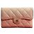 Cartera bifold Chanel de piel Matelassé Rosa