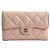 Cartera bifold Chanel de piel Matelassé Rosa - vista 3