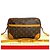 Borsa a tracolla Louis Vuitton Trocadero Monogram in pelle Marrone Bronzo