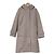 Autre Marque United Arrows green label relaxing Abrigo largo con capucha de lana Castaño