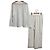 Autre Marque Simplicite Spitzen-Langarmshirt und transparente Hose 2-Way-Set Weiß - Ansicht 2