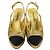 Décolleté Slingback Chanel Coco Mark Glitter Nero D'oro - vista 2