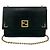 Fendi Schultertasche aus Leder Schwarz