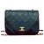 Borsa a tracolla Chanel Matelassé in pelle di agnello Blu