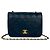 Borsa a tracolla Chanel Matelassé in pelle di agnello Blu - vista 2