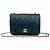 Borsa a tracolla Chanel Matelassé in pelle di agnello Blu - vista 3