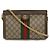 Borsa a tracolla con catena Gucci Ophidia GG Supreme PVC Marrone Rosso Beige Verde