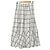 Autre Marque Falda larga acampanada de cuadros Jusglitty Check Flare Long Skirt Blanco - vista 3
