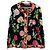 Autre Marque LEONARD Cardigan mit Blumenprint Schwarz Mehrfarben