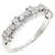 Autre Marque Anel Crescent Vert em Platina e Diamantes Prata