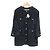 Chanel Camellia Pattern Velour Collarless Jacket Black