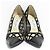 Décolleté a punta in pelle traforata Jimmy Choo Nero - vista 3