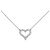 Autre Marque Collana Cuore con Diamanti PT900 PT850 Argento