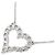 Autre Marque Collana Cuore con Diamanti PT900 PT850 Argento - vista 4
