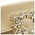 Clutch Roger Vivier Efflorescence em cetim e couro Dourado - vista 3
