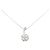 Autre Marque Platin-Diamant-Kleeblatt-Halskette Silber
