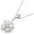 Autre Marque Platin-Diamant-Kleeblatt-Halskette Silber - Ansicht 3